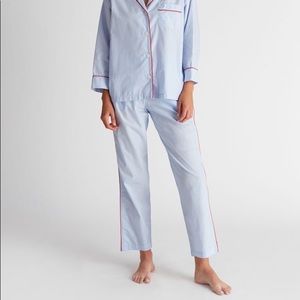 ISO Sleepy Jones Marina PJ Pants in Blue + Red